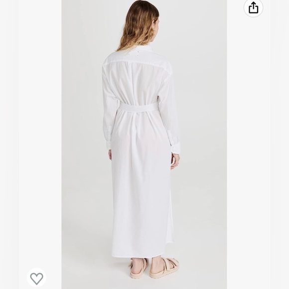 Xirena white Hope V-neck cotton dress size M (A-4) - Picture 3 of 16